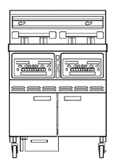HENNY PENNY GVE OPEN FRYER 2 BANK