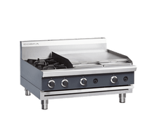 Cobra C9B-B 900mm Two Burner / Griddle Gas Cooktop - Bench Model