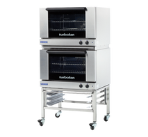 Turbofan E27M2/2 - Full Size Tray Manual Electric Convection Ovens Double Stacked