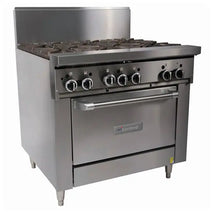 Garland Restaurant Range-GF36-6R-NG  900mm Wide 6 Burner w Oven Nat Gas