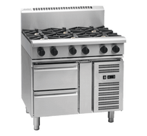 Waldorf 800 Series RN8600G-RB - 900mm Gas Cooktop Refrigerated Base
