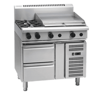 Waldorf 800 Series RN8606G-RB - 900mm Gas Cooktop Refrigerated Base