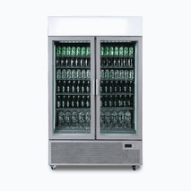 Upright Display Fridge – 1082L – 2 Door – Flat Glass – Lightbox