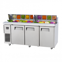 Salad Side Prep Table with Hood Lid 3 Door