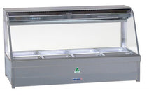 Roband Curved Glass Refrigerated Display Bar - Piped and Foamed only (no motor), 8 pans