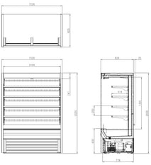 FRESH REFRIGERATION VERTICAL OPEN AIR DISPLAY FOD-60VS | Supermodern