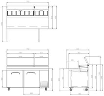 Fresh Refrigeration Single Door Pizza Preparation Fridge FPT-93
