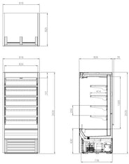 FRESH REFRIGERATION VERTICAL OPEN AIR DISPLAY FOD-36VS