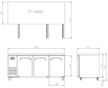 FRESH REFRIGERATION SIDE MOUNT UNDER COUNTER REFRIGERATOR FT-1800R
