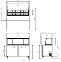 Fresh Refrigeration FSU-60GC Double Door Sandwich/Noodle Bar | Supermodern