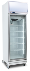 Upright Display Fridge - 444L - 1 Door - Flat Glass - LED - Lightbox
