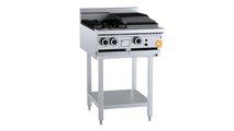 K+ Combination Two Open Burners 300mm Char Broiler On Stand KBT-SB2-CBR3