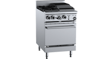 B+S Black Oven With Two Open Burners 300mm Char Broiler OV-SB2-CBR3