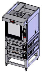 Teorema Combi Anemos  Bakery Combination - 6 Tray bakery Touch Combi Oven with Double Deck 2 tray Pastry Oven on Stand