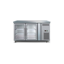 Under Bench Display Fridge - 282L - 2 Doors - Glass - Hinged Door