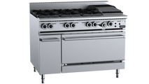 Verro Oven With Six Burners And 300mm Char Broiler Fan Forced VOV-SB6-CBR3FF