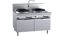 Verro Two Hole Waterless Wok Table Cabinet Mounted VUFWW-2 LS CBM