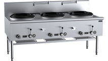 Verro Three Hole Waterless Wok Table On Legs VUFWW-3-LS