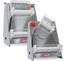Zanolli 400mm parallel double pass dough roller with foot pedal