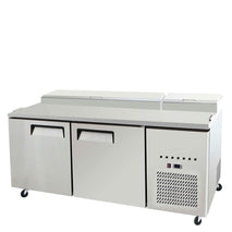 2 Door Saladette Fridge – Fits 9 x 1/3 GN Trays