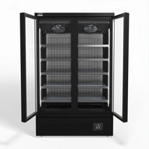 Supermarket Two Glass Doors Upright Display Fridge - 1000 Litre- CSB1000