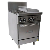 GARLAND RESTAURANT RANGE 600MM WIDE 2 BURNER 300MM GRIDDLE W OVEN NAT GAS