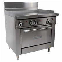 GARLAND RESTAURANT RANGE 900MM WIDE GRIDDLE W OVEN NAT GAS