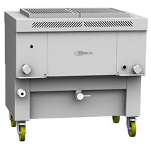 Gresilva horizontal fixed gas grill on base with auto fill water feed. Grilling area of 747mm x 478mm