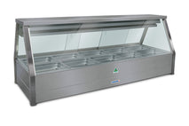 Roband Straight Glass Refrigerated Display Bar - Piped and Foamed only (no motor), 10 pans