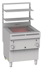 Gresilva horizontal fixed gas grill on base with manual water feed. Grilling area of 588mm x 618mm
