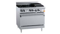 K+ Oven With Four Open Burners 300mm Char Broiler KOV-SB4-CBR3