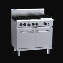 RS-4B3C Luus 4 Burner 300mm Chargrill with Oven