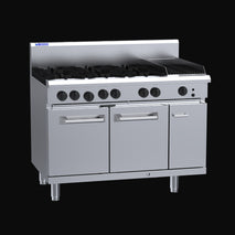 RS-6B3C Luus 6 Burner 300mm Chargrill with Oven