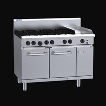 RS-6B3P Luus 6 Burner 300mm Griddle with Oven