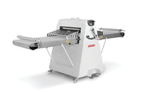 Sirio Freestanding variable speed pastry sheeter with 2 x 1000mm belt lengths / 600mm belt width