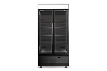 SKB900N-AC 2 Glass Door Display or Storage Fridge, Lit Sign