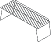 Stainless steel midshelf to suit 2 x 2 pan food bars