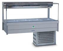 Roband Square Glass Refrigerated Display Bar, 8 pans