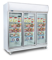 Upright Display Freezer - 1507L - 3 Doors - Flat Glass - Lightbox