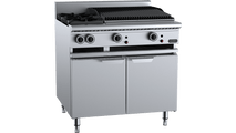 Verro Combination Two Open Burners 600mm Char Broiler Cabinet Mounted VBT-SB2-CBR6 CBM