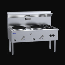 WZ-2C2B Luus Two Hole Two Burner Compact Waterless Wok