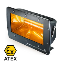 VARMATEC Single Infrared ATEX industry compliant waterproof Heater installed for areas in explosive environments.