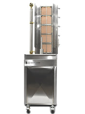 SEMI AUTOMATIC KEBAB MACHINE FREE STAND CABINET WITH BUILT IN BAIN MARIE 5 BURNER