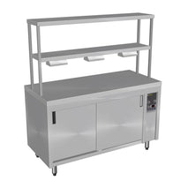 Culinaire Island Hot Cupboard with Double Gantry and Heat Lamps