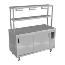 Culinaire Island Hot Cupboard with Double Gantry and Heat Lamps
