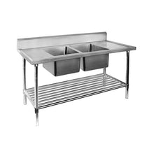 Double Centre Sink Bench with Pot Undershelf DSB6-1500C/A