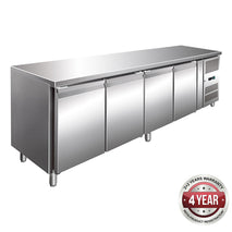 GN4100TN TROPICALISED 4 Door Gastronorm Bench Fridge