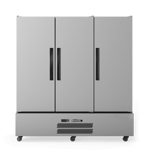 Quartz Star - Three Door Stainless Steel Upright Storage Refrigerator