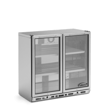 Bottle Cooler - Two Door Stainless Steel Bottle Cooler 800mm High