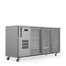 Cameo - Three Door Stainless Steel Under Counter Display Refrigerator
